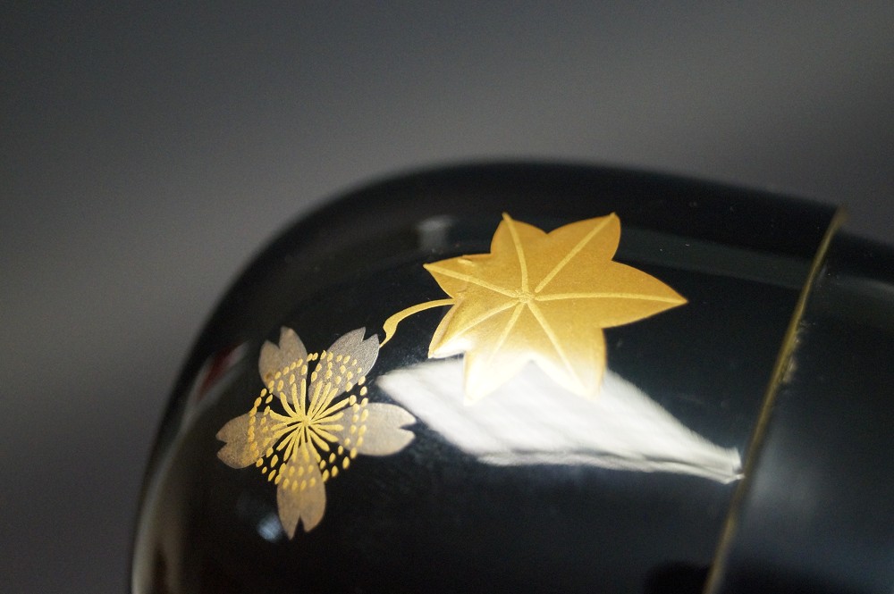 Makie Natsume by Sekizen Maple Leaf and Cherry Blossom Close-Up