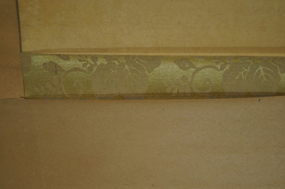 Samurai hanging scroll mounting detail 3