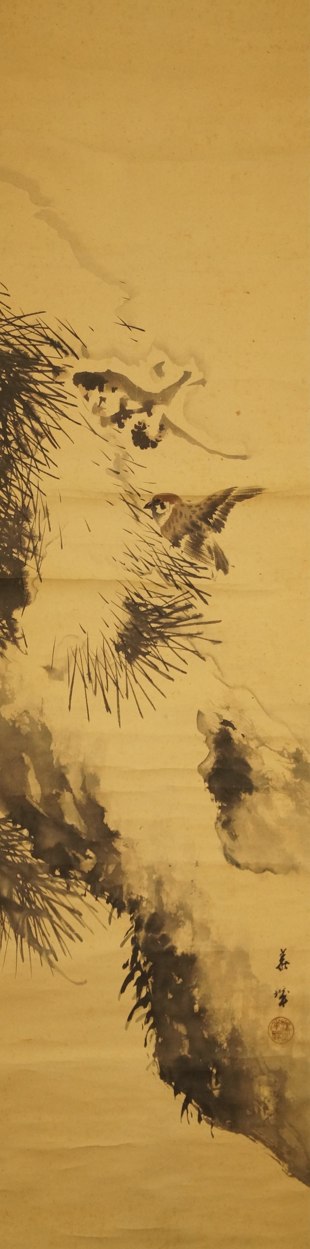 Sparrow on the Pine Full Motif Without Mounting