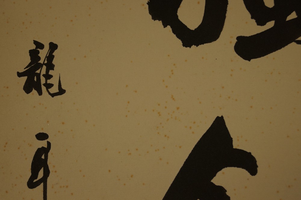 Shikishi Kalligrafie Urspruenglich Signatur Nahaufnahme