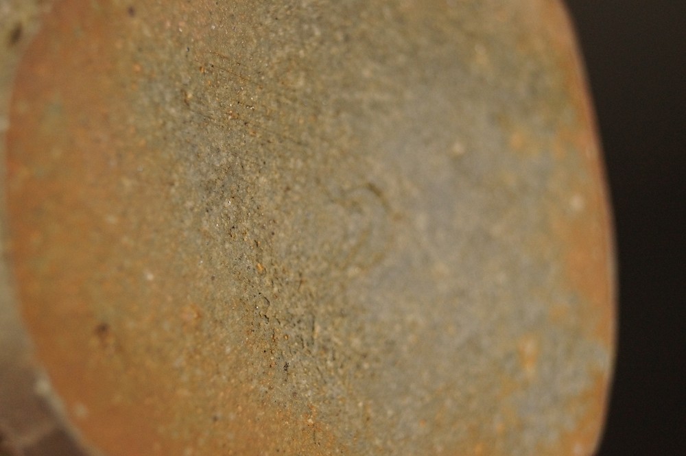 Bizen Tokkuri by Harada Totsuki Glaze Close-Up