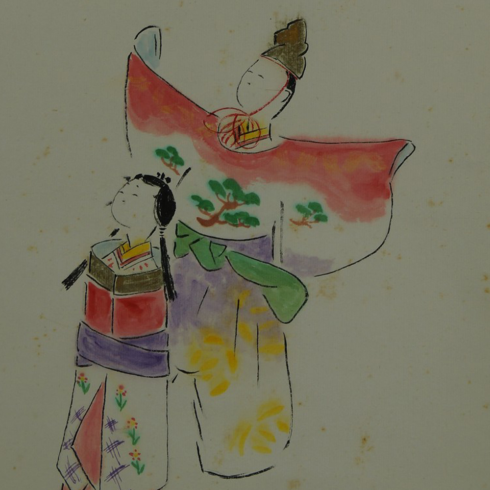 Hina dolls motif close-up preview