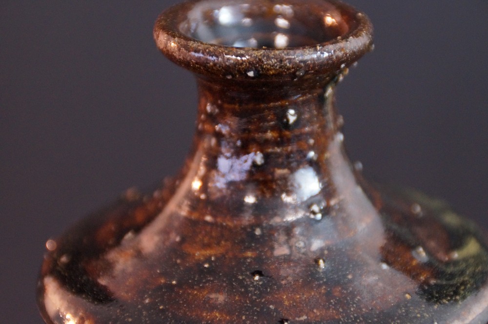 The Sake Bottle Standing in the Open Storage Box with Certificate of Authenticity