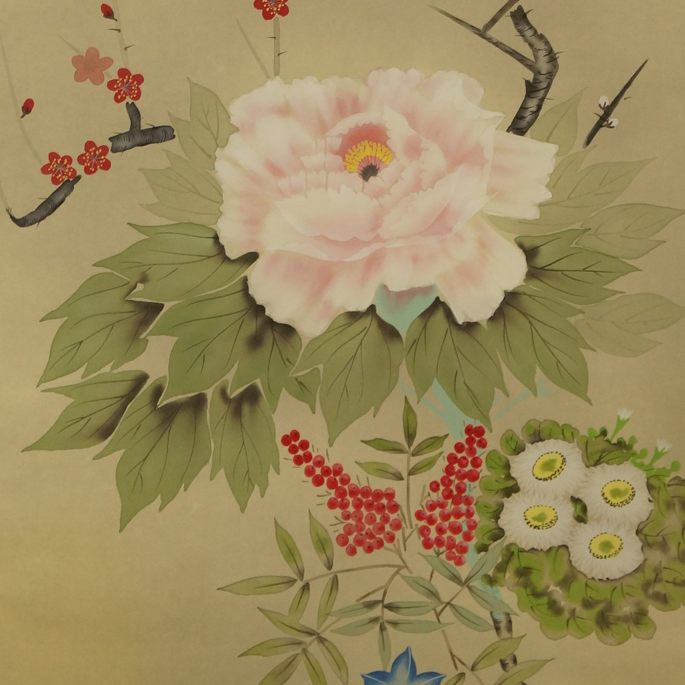 Peony Kakemono Motif Close-Up Preview