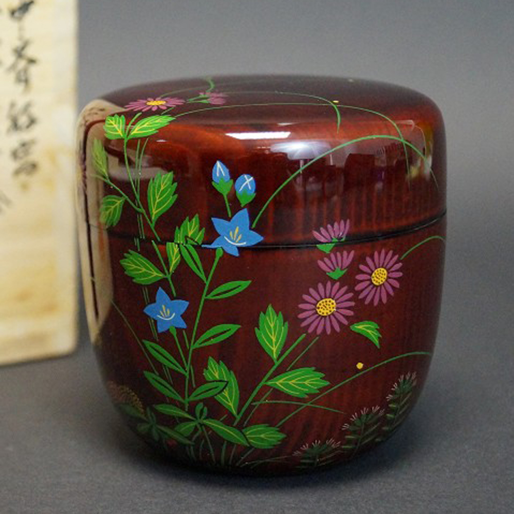 Shippo Makie Chu Natsume mit Blumenmotiv Motiv Nahaufnahme Vorschau