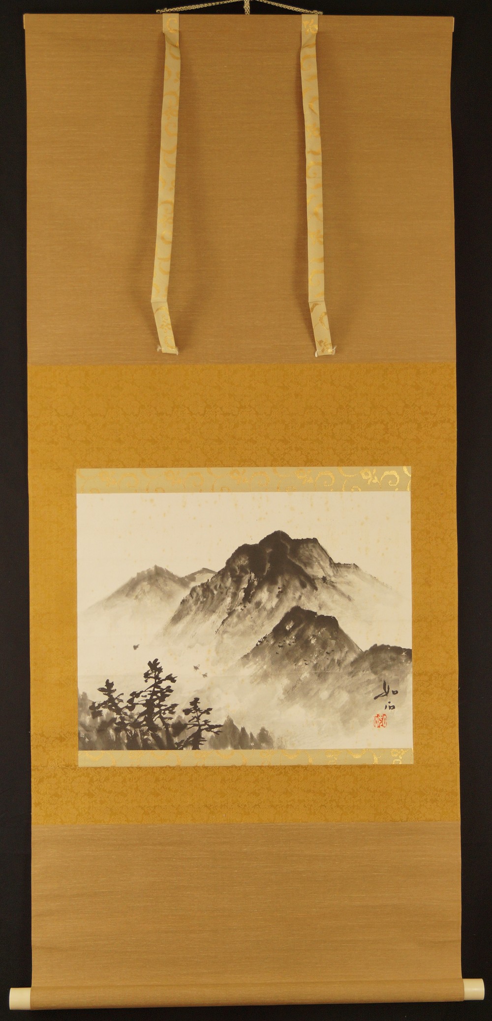 Landschafts Kakemono Gesamtansicht Rollbild