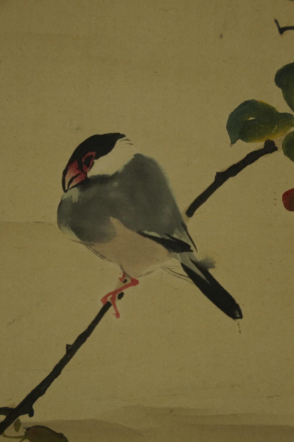 Bird on a Rose Branch Bird Motif Close-Up 3