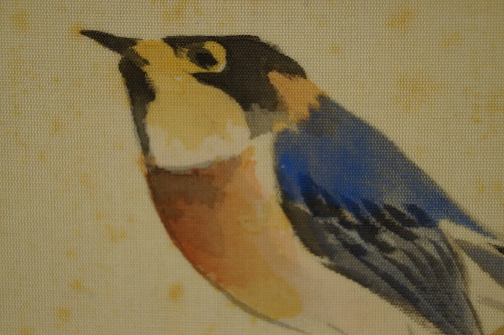 Bird on Maple Branch by Suma Natsugo Bird Motif Close-Up 2