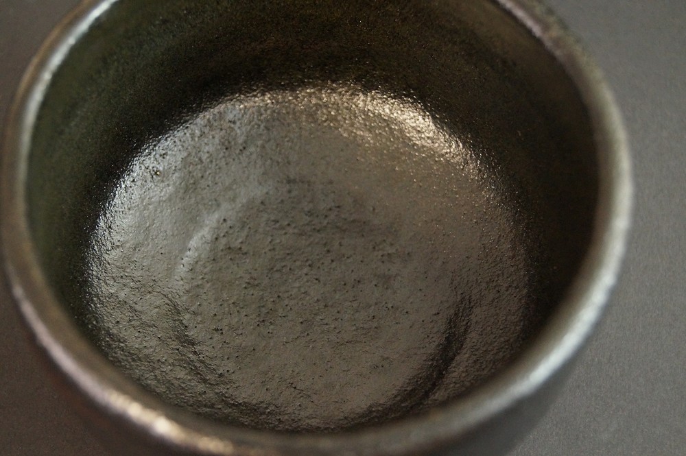 Chawan Raku Ware by Shien Takeda Interior View Close-Up