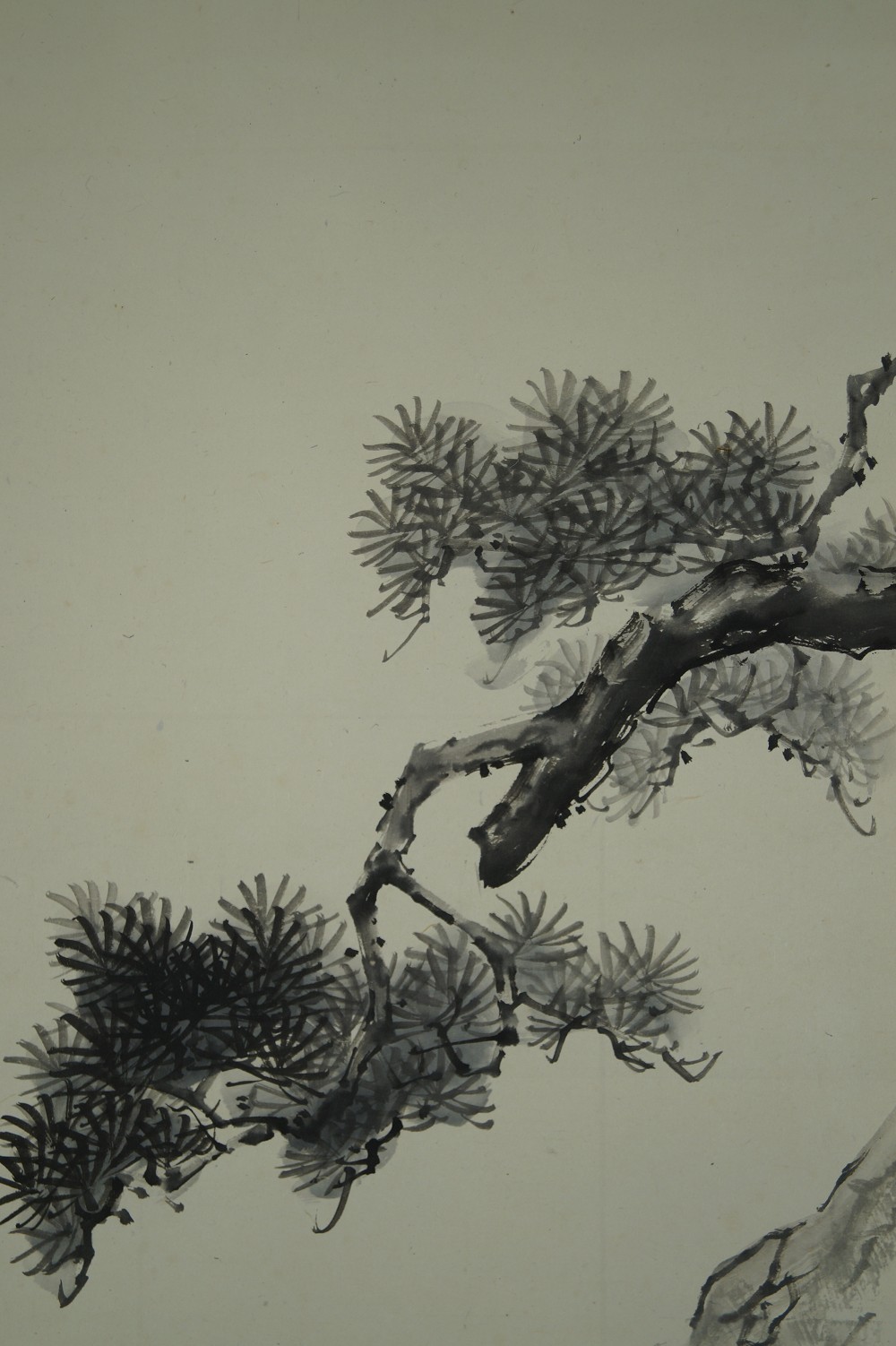Monk Hanging Scroll Pine Motif Close-Up 1