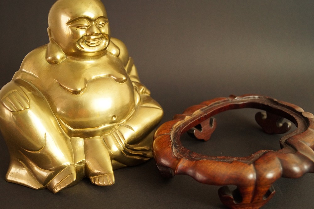 Hotei Figure Overall View with Stand