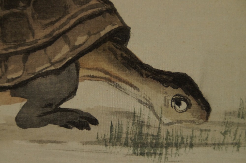 Two Turtles by Shogetsu Brushwork Close-Up 1