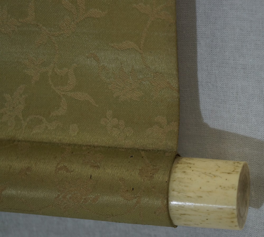 Two Raccoon Dogs and Full Moon Scroll Detail