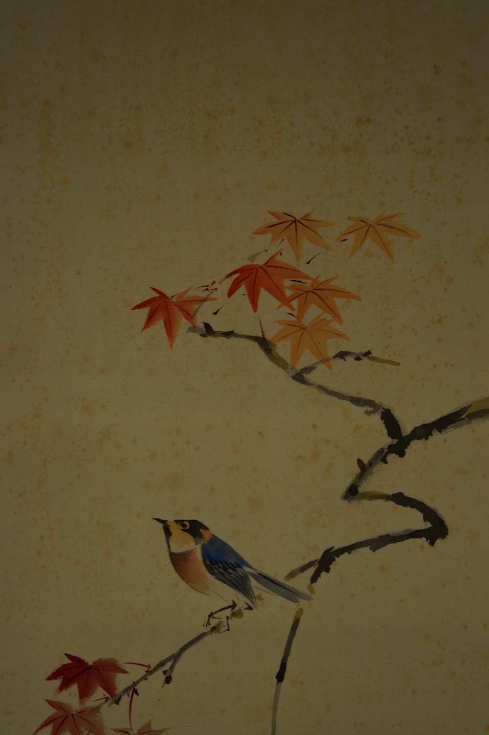Bird on Maple Branch by Suma Natsugo Bird Motif Close-Up 1