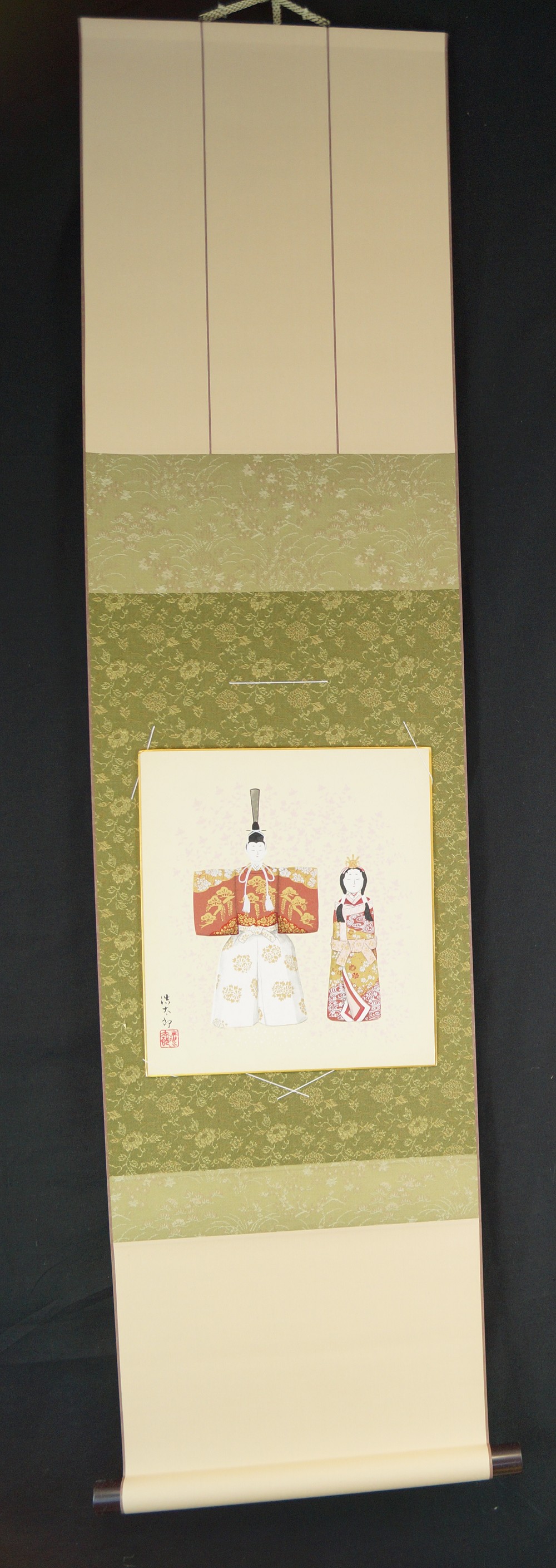 Shikishi Hina Dolls Druck Gesamtansicht mit Einfassung