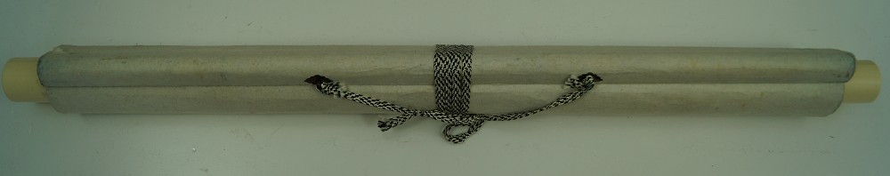 Calligraphy Living in Peace Not Forgetting War kakemono rolled up