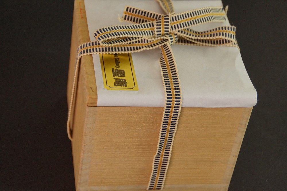 Chawan Made of Shino Ware by Noritoshi Takagi Storage Box with Cord