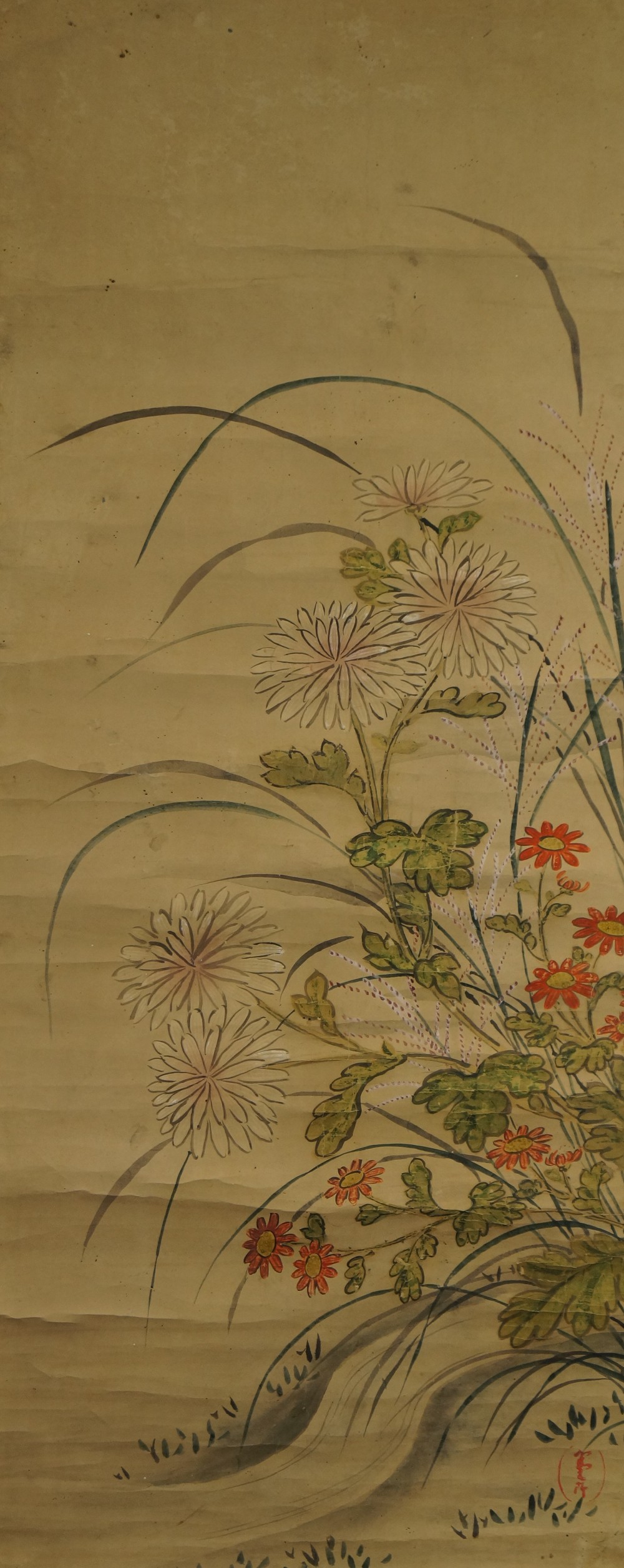Chrysanthemen - Japanisches Rollbild (Kakejiku, Kakemono)