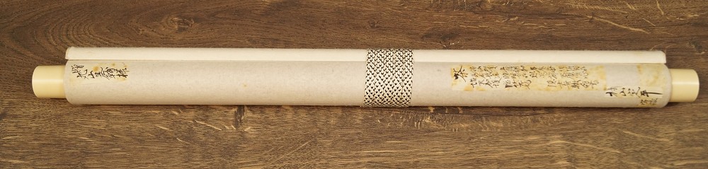 Kalligrafie Kakemono zusammengerollt