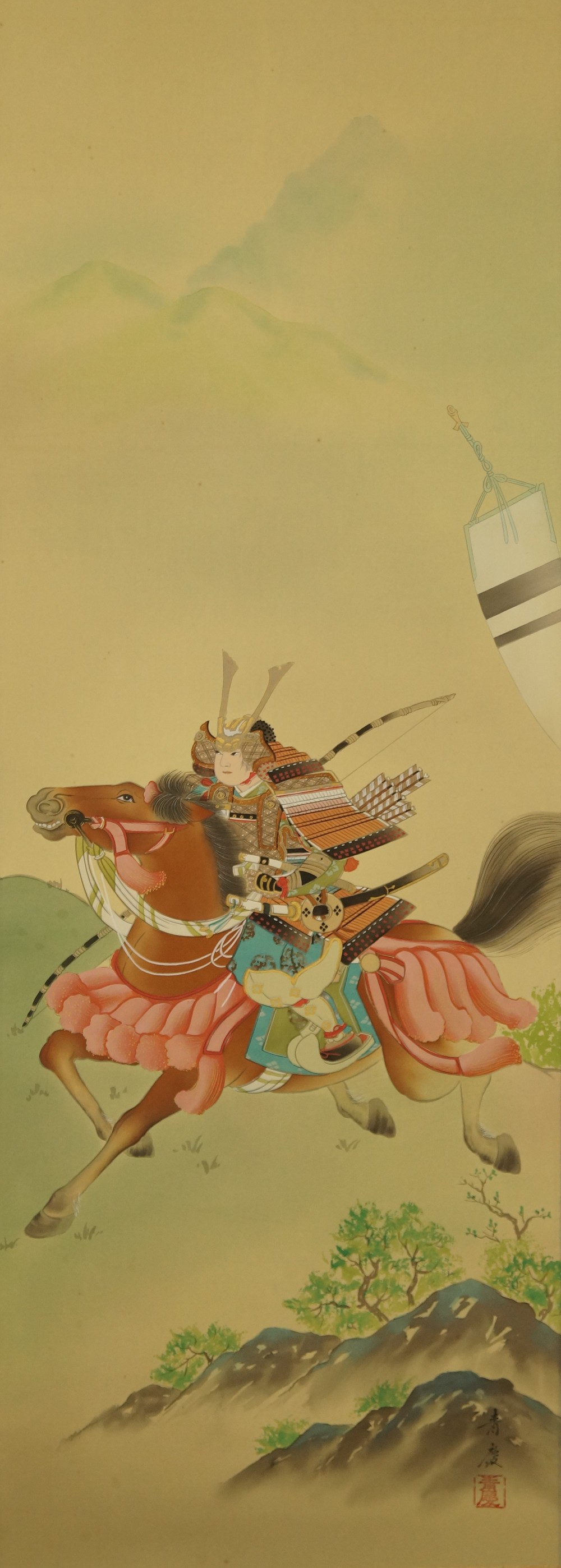 Samurai Warrior Kakemono Full Motif Without Mounting