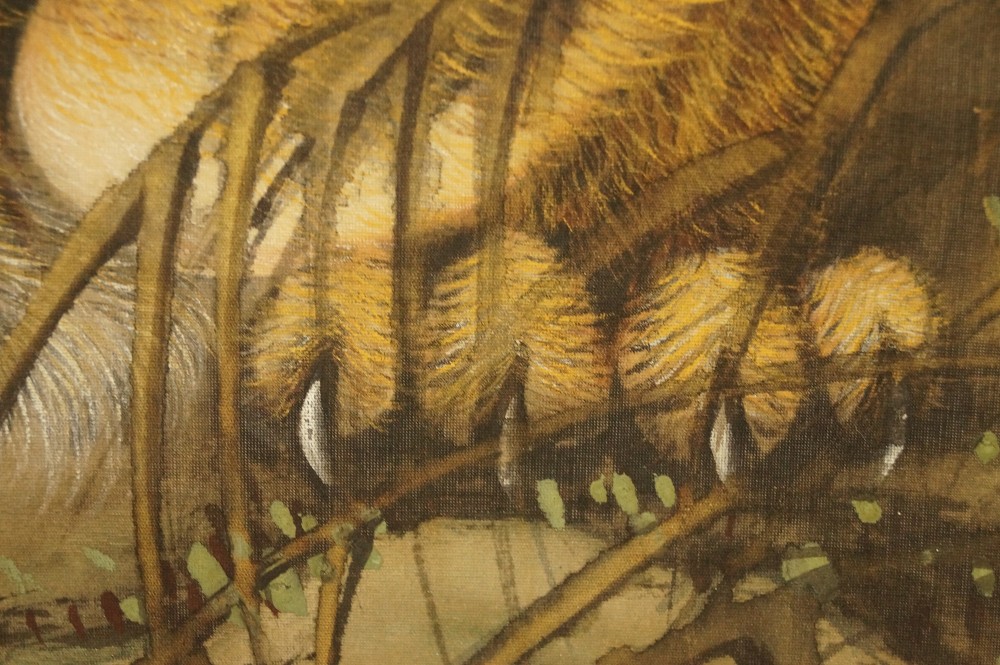 Tiger Hanging Scroll Paws Motif Close-Up 2