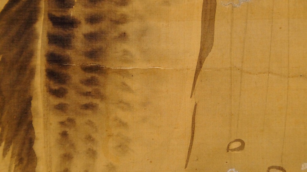 Ascent of the koi kakemono brushwork close-up scales