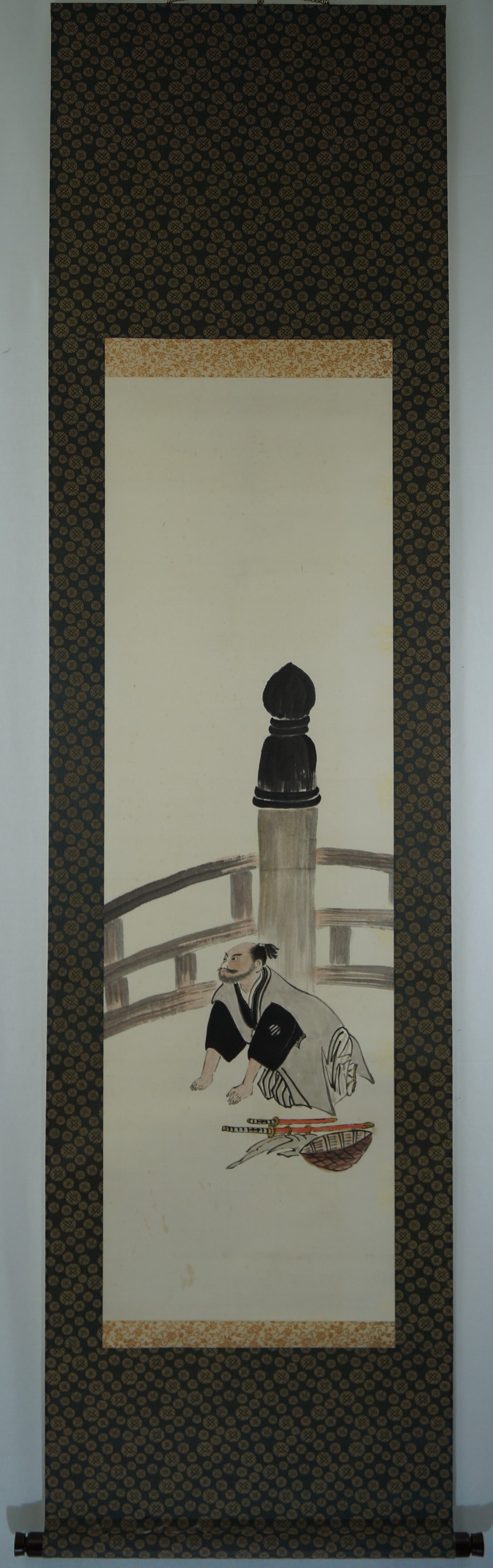 Samurai Hanging Scroll Full View of Scroll