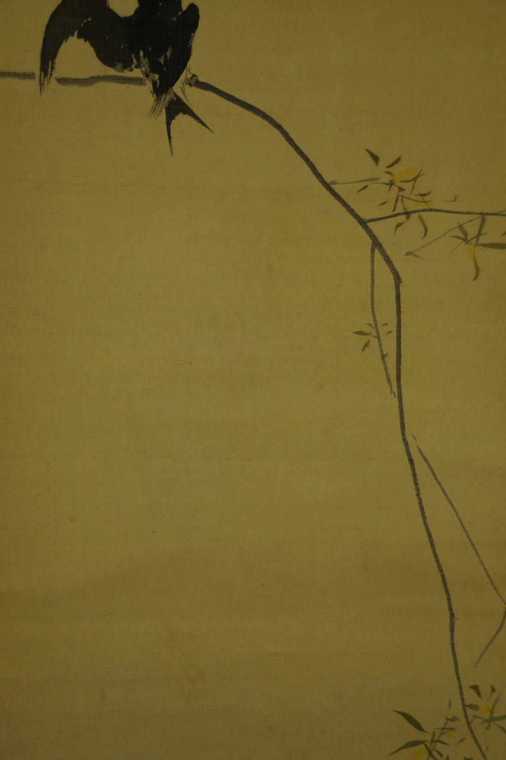 Bird on a willow branch by Kijika Sakuradani bird motif close-up 2