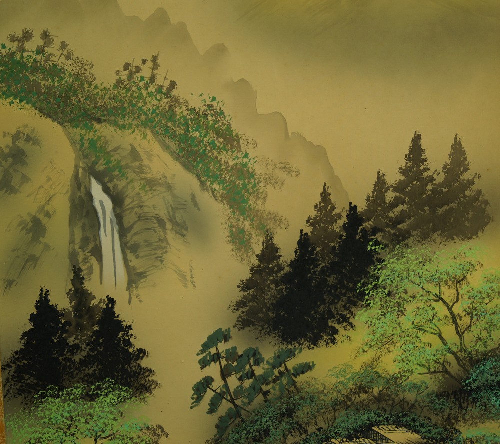 Landschaft Rollbild Wasserfall Nahaufnahme 1