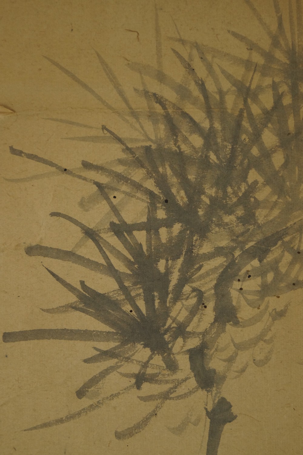 Kakemono pine motif close-up