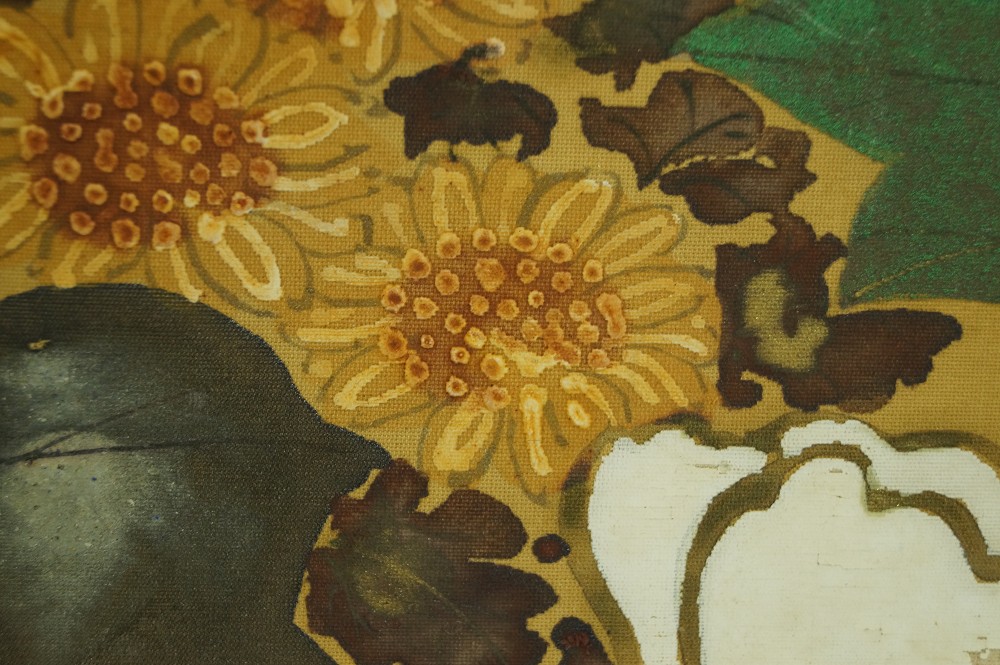 Blumen Rollbild Chrysanthemen Nahaufnahme