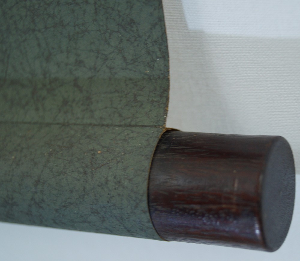 Kakemono Kalligrafie Gedicht Rollendetail