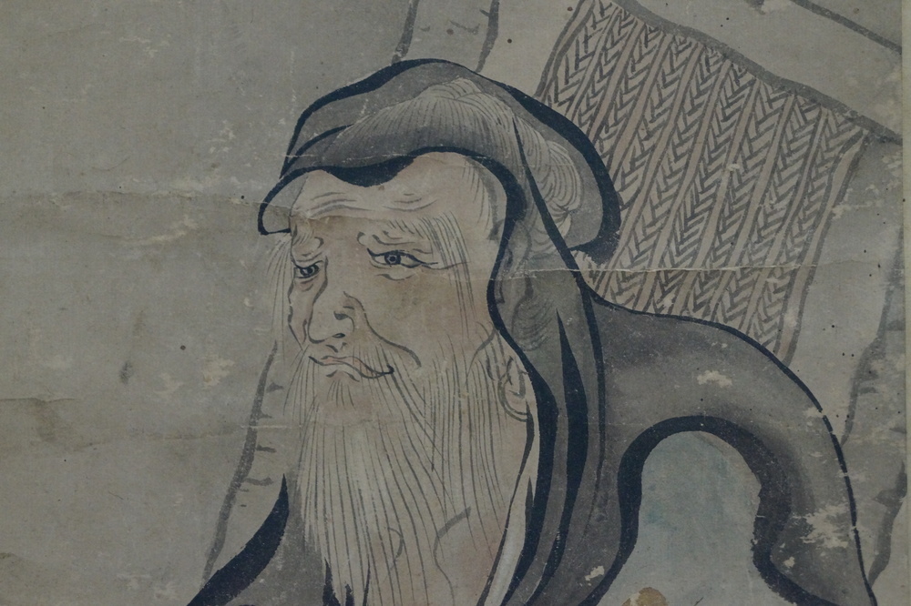 The Wise Man in Moonlight Kakejiku Sage Motif Close-Up 2