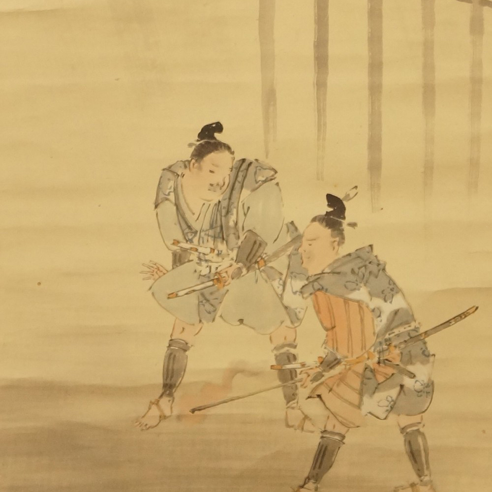 Soga Brothers Hanging Scroll Motif Close-Up Preview