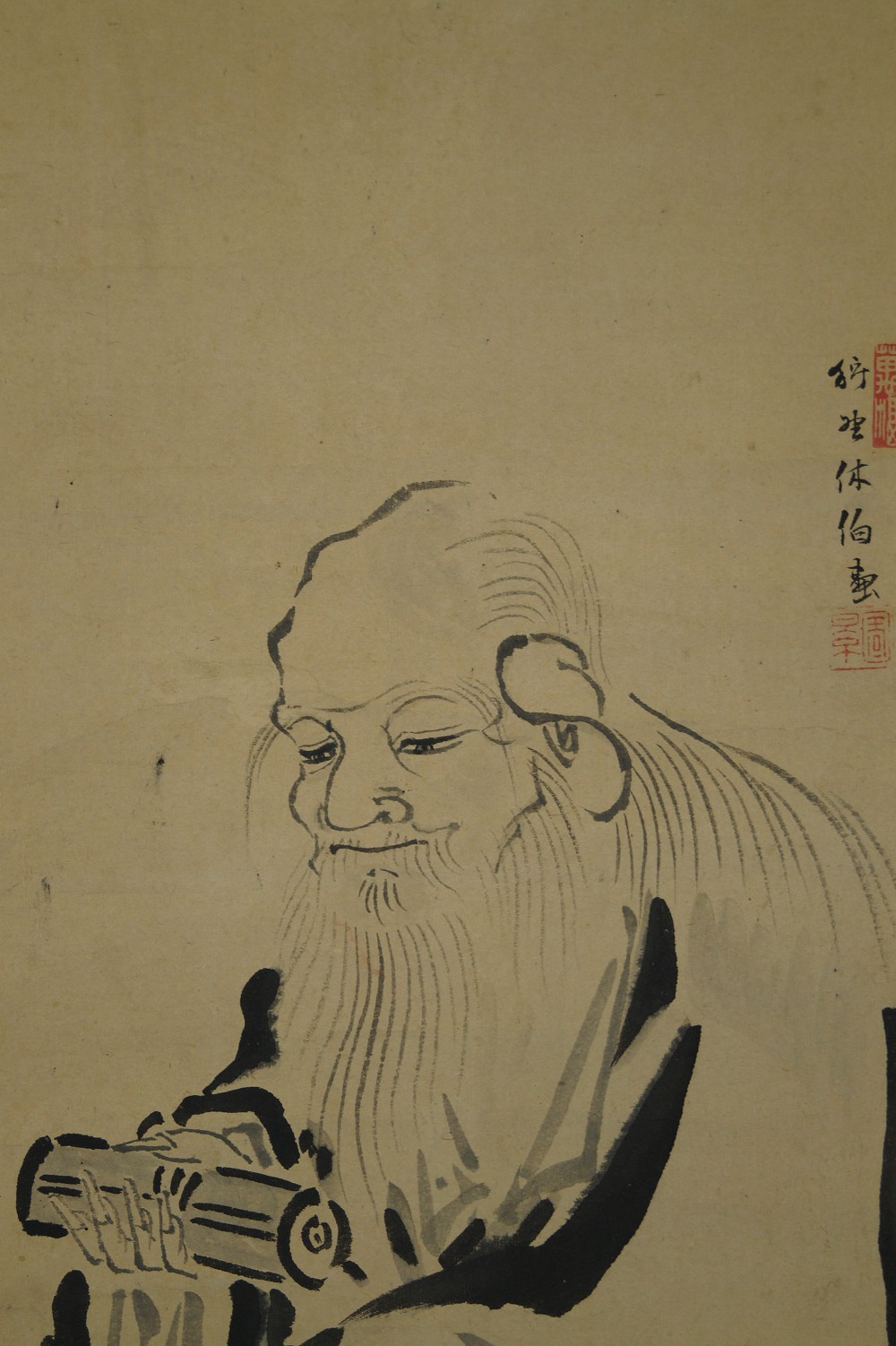 Kakemono Philosopher Motif Close-Up