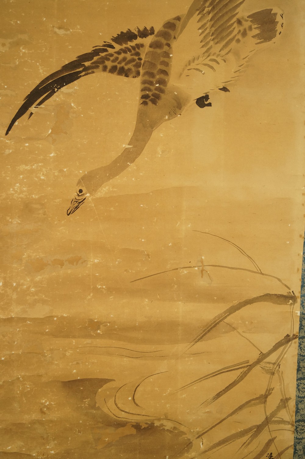 Wild Goose in Moonlight Tanaka Koga goose motif close-up