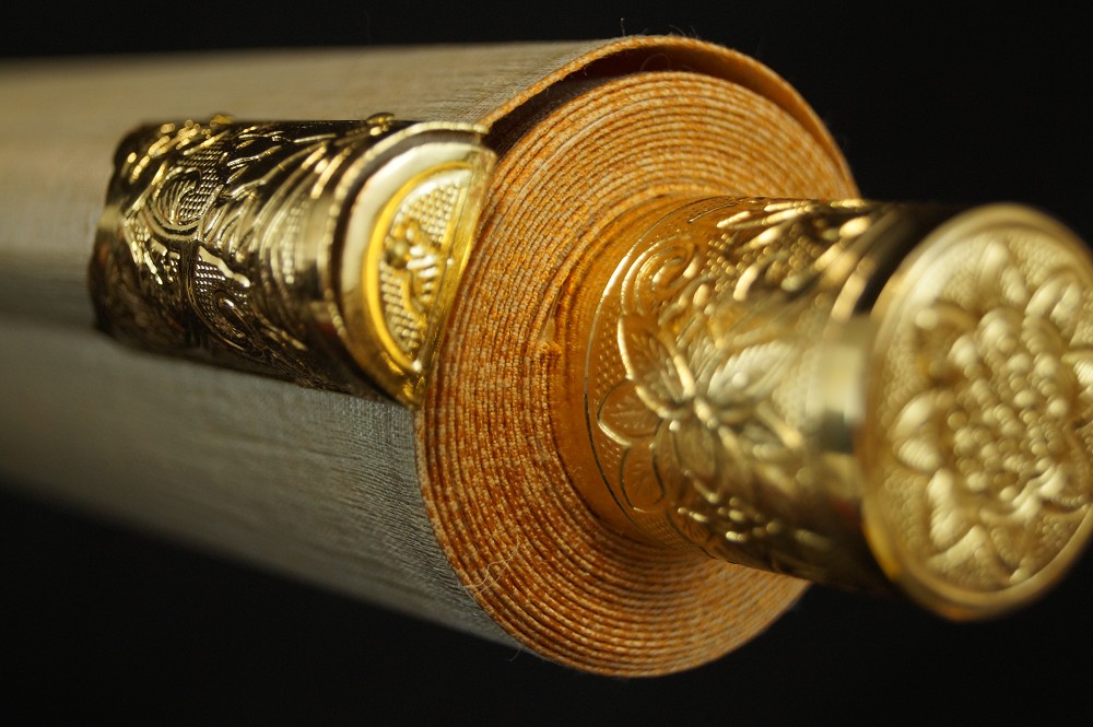 Zen Kalligrafie Herzsutra Rollendetail