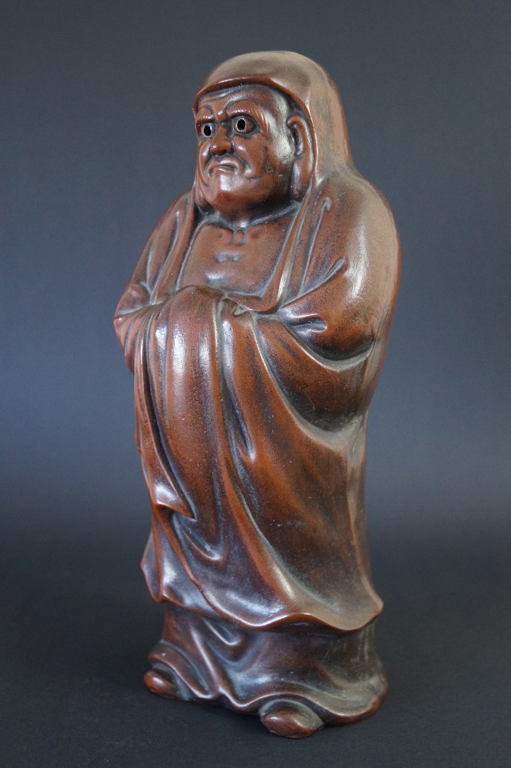Daruma Figure Made of Bizen Ware Front View