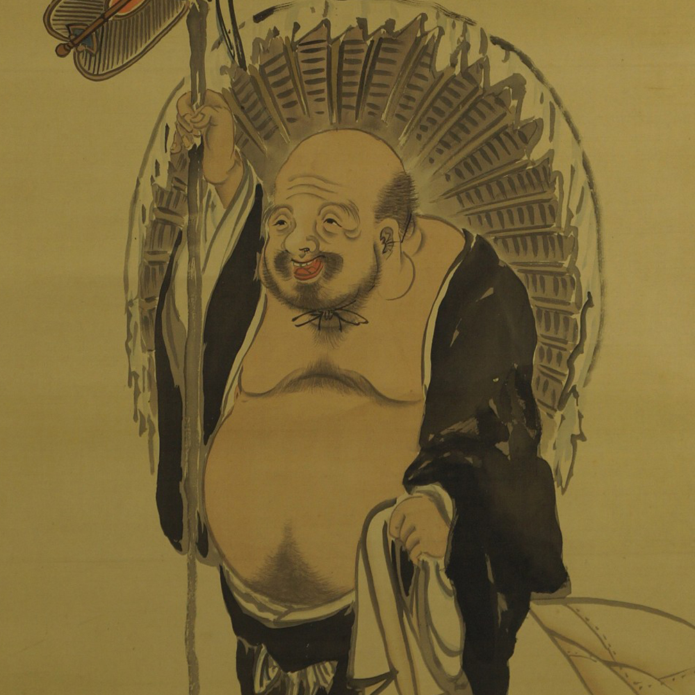 Hotei Hanging Scroll Motif Close-Up Preview