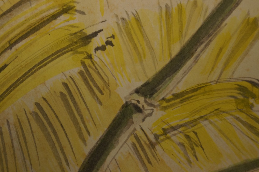 Shikishi Spatz bei der Reisernte Reis-Motiv Nahaufnahme 2