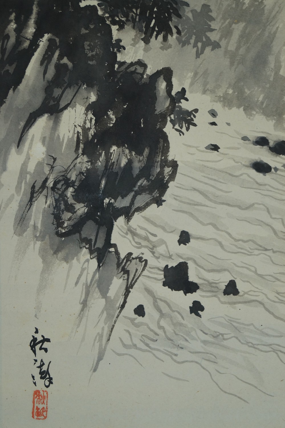 Kakemono Landschaft Landschaft Nahaufnahme 3