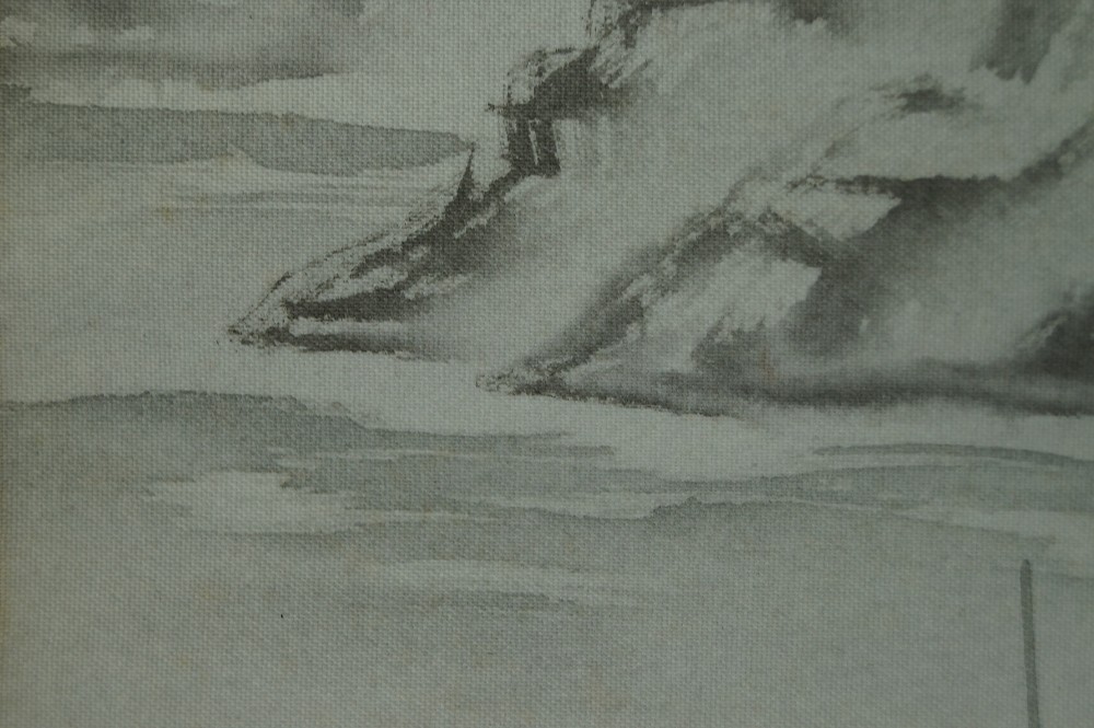 Landschaft Rollbild Wellen-Motiv Nahaufnahme