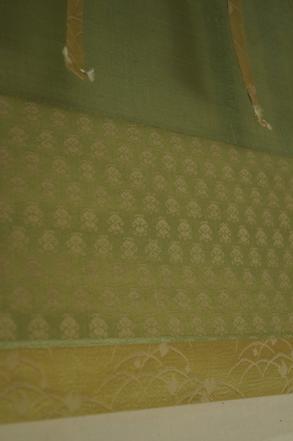 Hanging Scroll Plum Blossoms in the Vase Mounting Detail of the Fabric Border