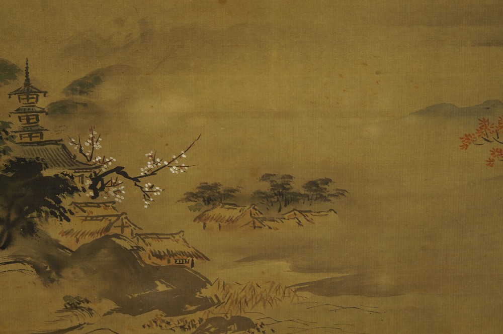 Fuji-san von Kano Ryusetsu Haus-Motiv Nahaufnahme