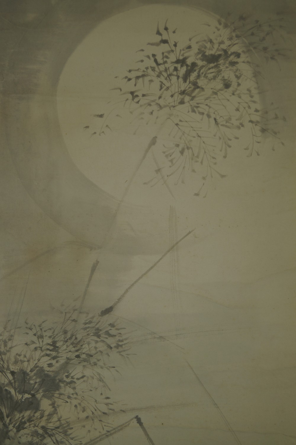 Wilde Gans Rollbild Kakejiku Kakemono Mond Motiv Nahaufnahme