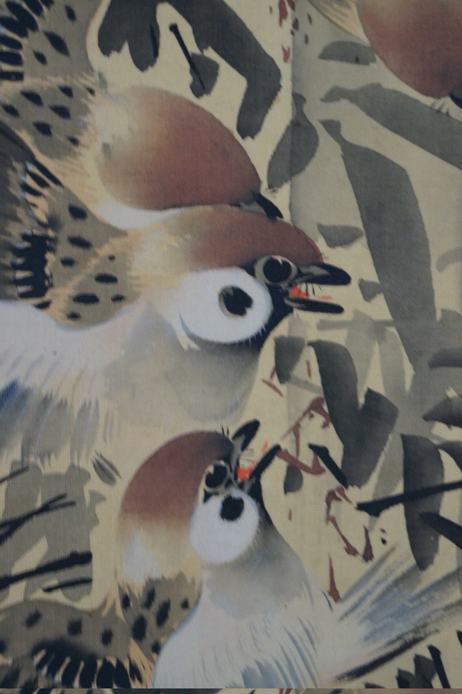 Many sparrows and the bamboo sparrows close-up 3