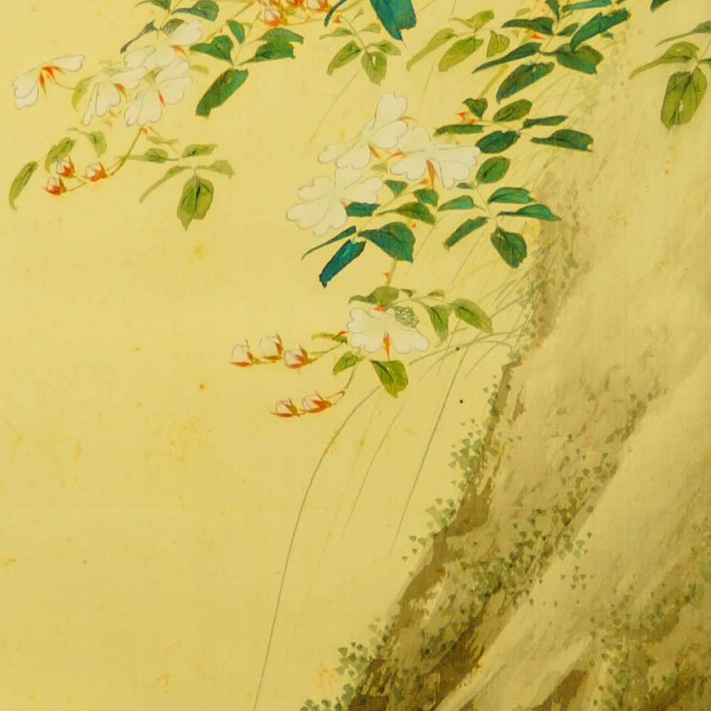 Two trout in water kakemono by Akamatsu Unrei motif close-up preview