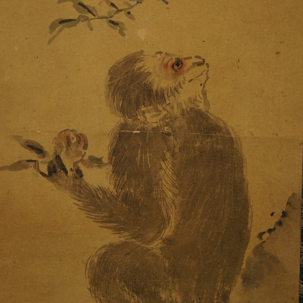 Affe - Japanisches Rollbild (Kakejiku, Kakemono)