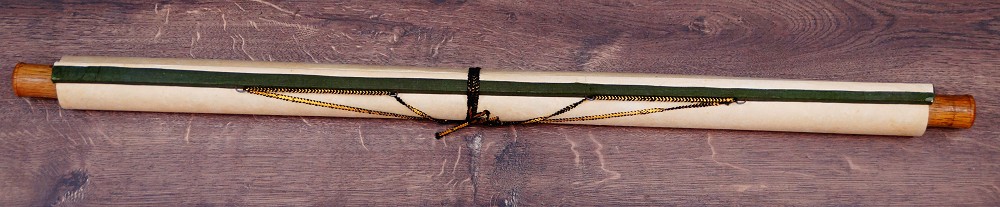Cockatoo in Blooming Wisteria Kakemono by Cho Ikkyu Rolled Up