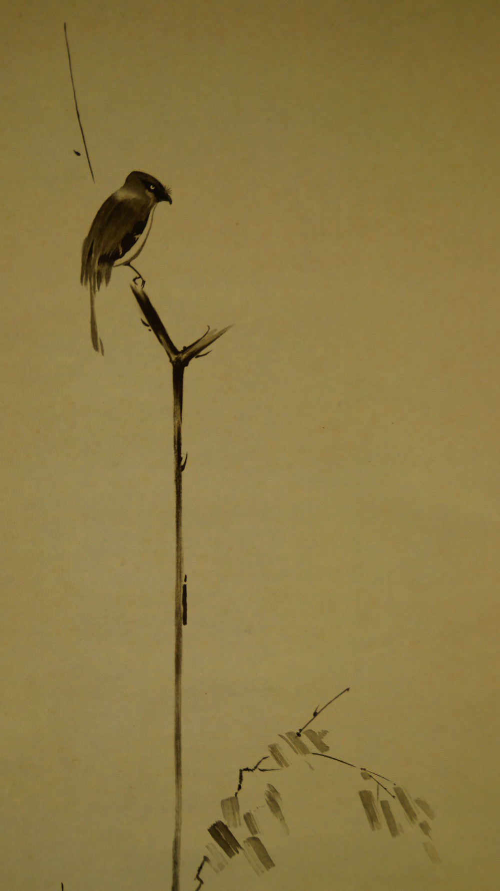 In the Manner of Musashi Bird on a Branch Bird Motif Close-Up